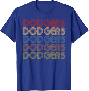 Dodgers Name Retro Vintage Apparel Gift Dodgers Lover T-Shirt - T-Shirt | Royal