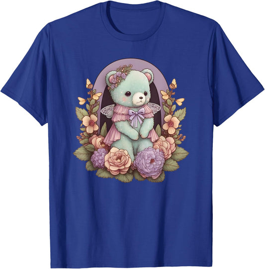 Teddy Bear Vintage Cute Pastel Cottagecore Kawaii Aesthetic T-Shirt - T-Shirt | Royal