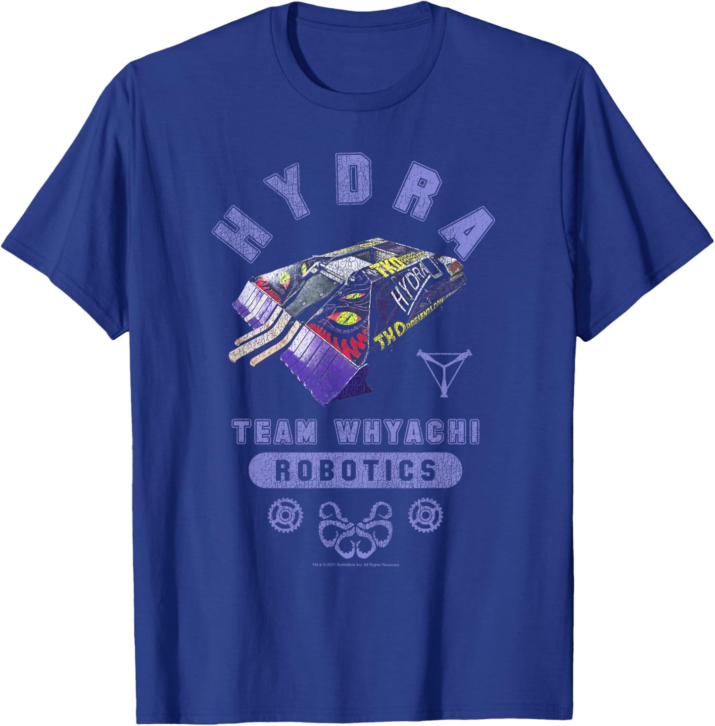 BattleBots Hydra Team Whyachi Robotics Collegiate T-Shirt - T-Shirt | Royal