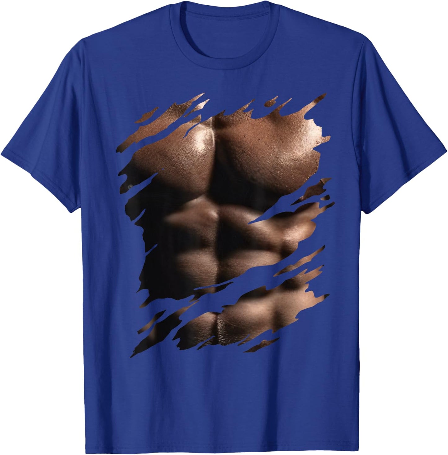 Chest Six Pack I Muscles Bodybuilder I Fake Muscle T-Shirt - T-Shirt | Royal