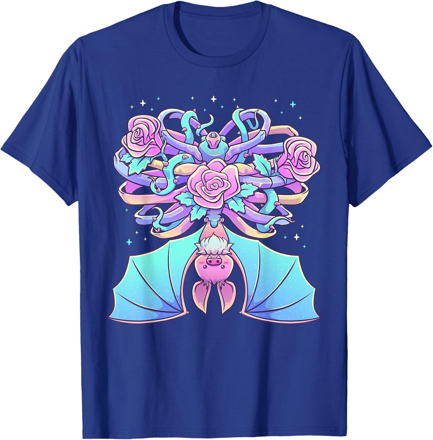 Kawaii Pastel Goth Cute Creepy Bat Skeleton Witchy Aesthetic T-Shirt - T-Shirt | Royal