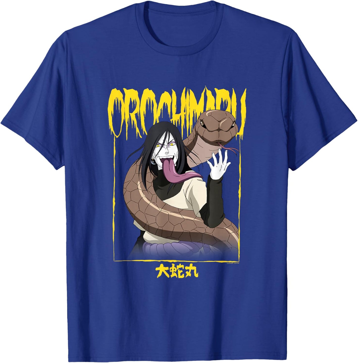 Naruto Shippuden Orochimaru Logo and Frame T-Shirt - T-Shirt | Royal