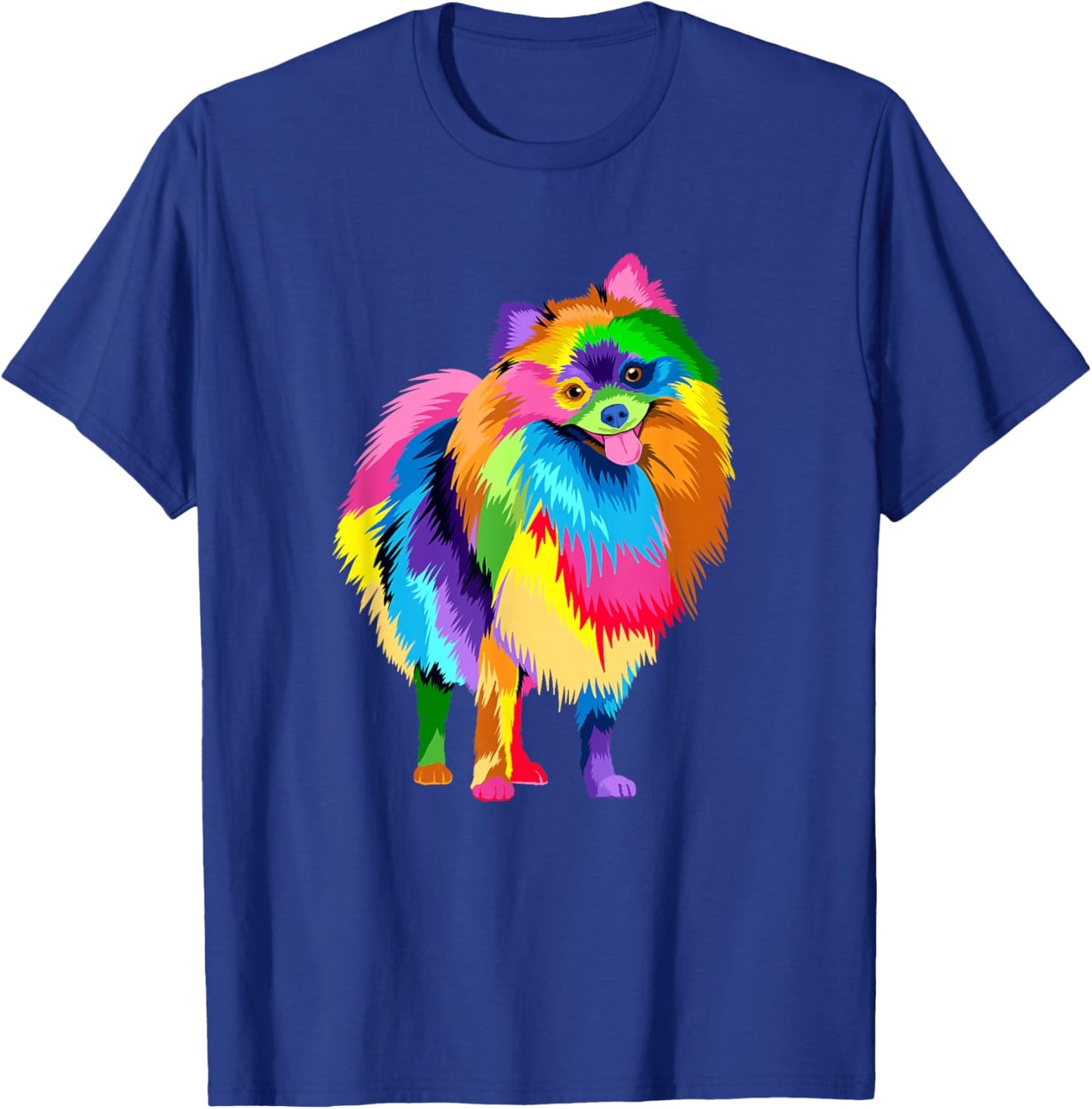 Colorful Pomeranian Artwork - Dog Lover Animal Breeder T-Shirt - T-Shirt | Royal