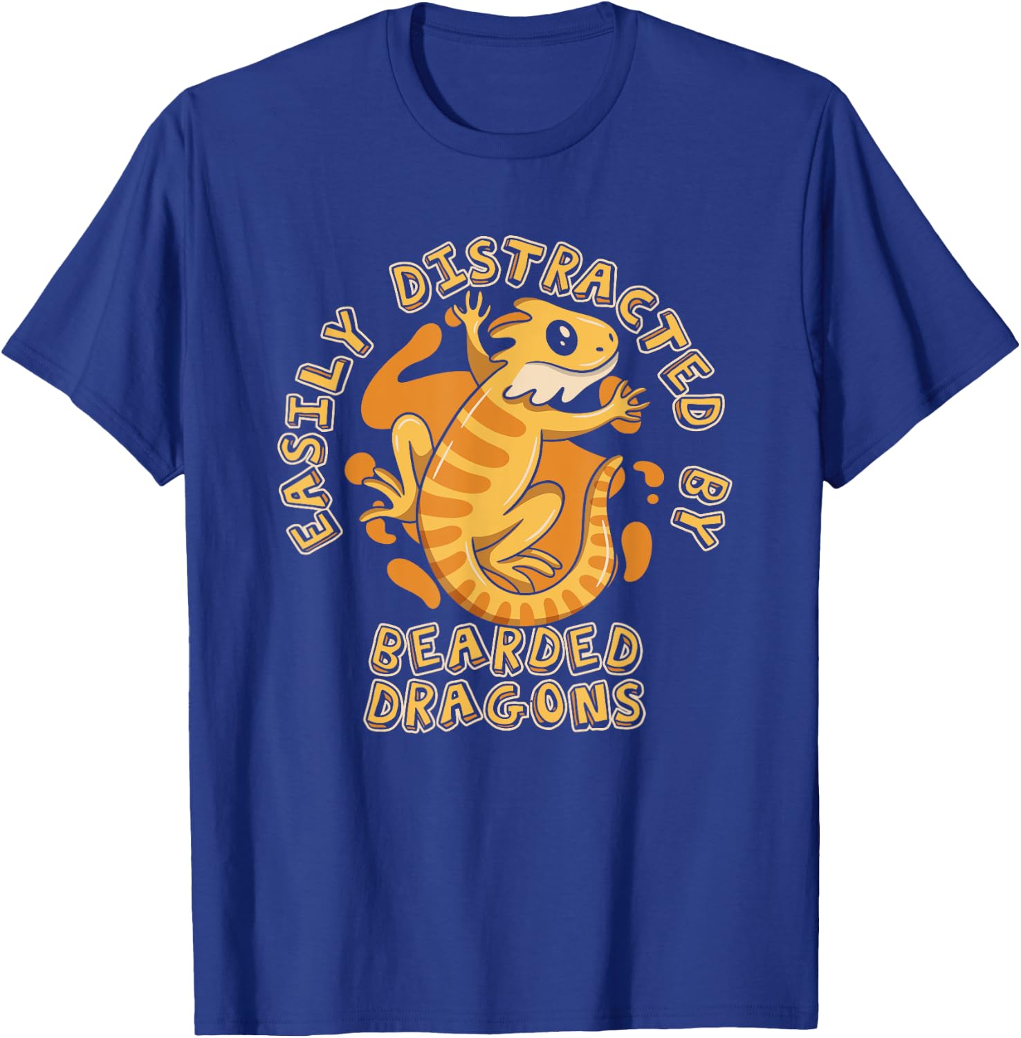 Easily Distracted By Bearded Dragons Pogona Bearded Dragon T-Shirt - T-Shirt | Royal