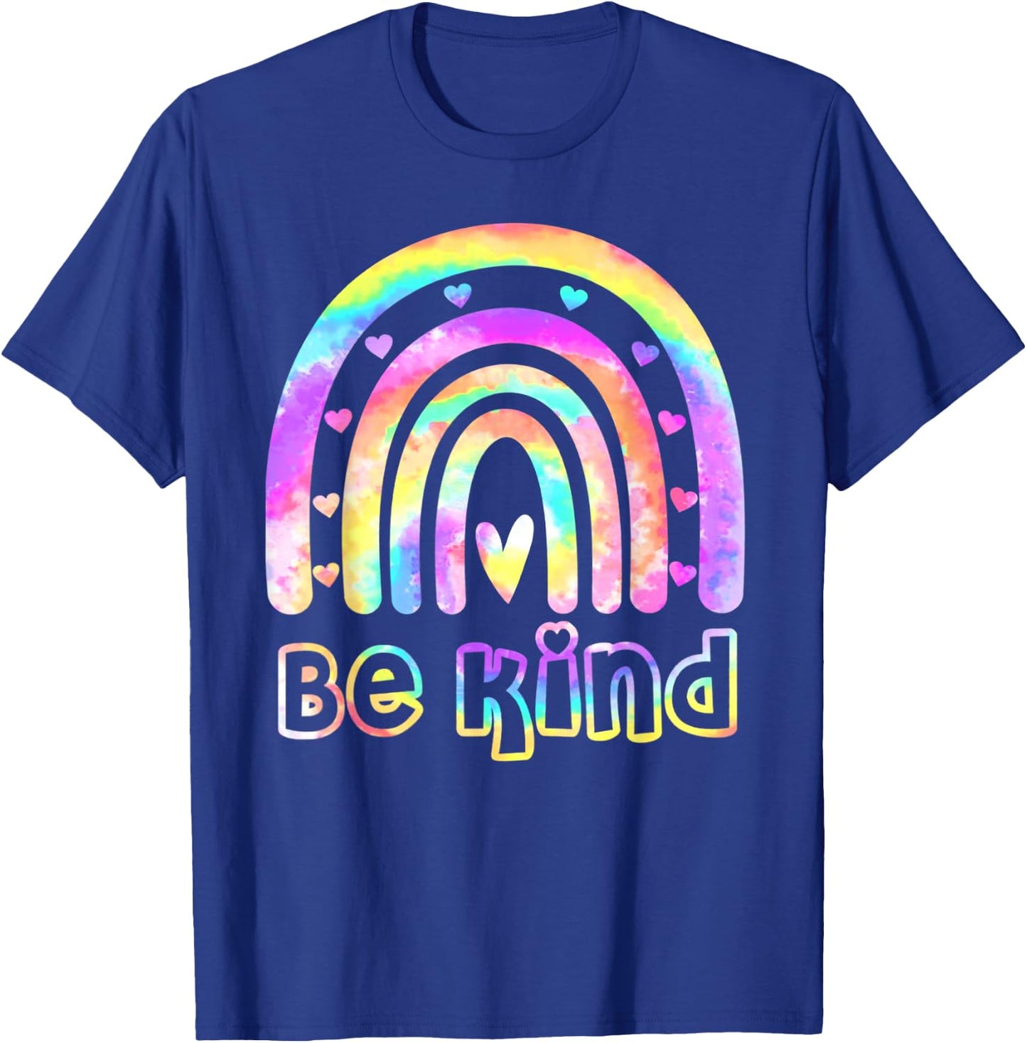 Be Kind Tie Dye Rainbow Choose Kindness Women Kids Girls T-Shirt - T-Shirt | Royal