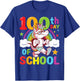 Happy 100th Day of School Unicorn Rainbow 100 Days of School T-Shirt - T-Shirt | Royal