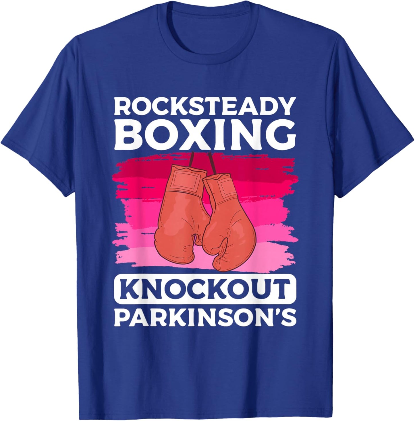 Rock Steady Boxing Knock Out Parkinson's Awareness T-Shirt - T-Shirt | Royal