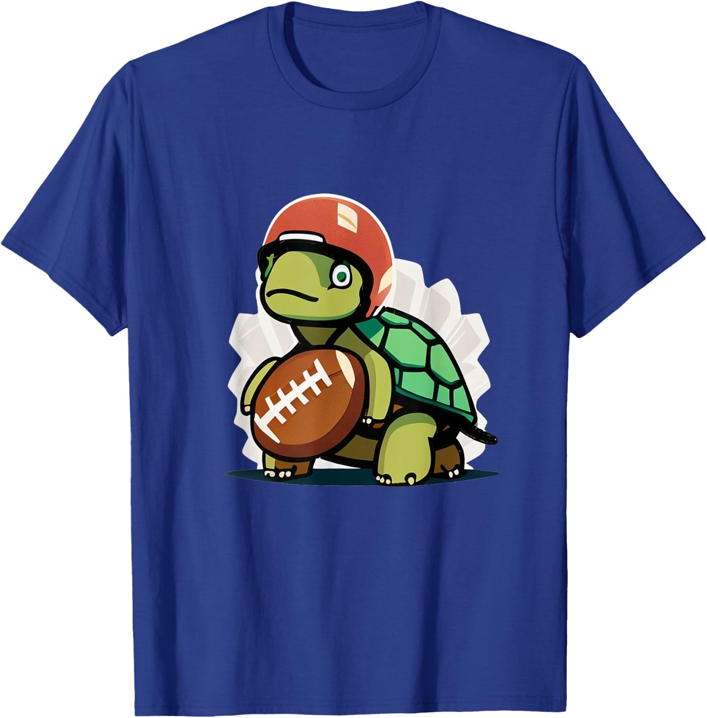 Cute Turtle Touchdown: Tackling American Football T-Shirt - T-Shirt | Royal