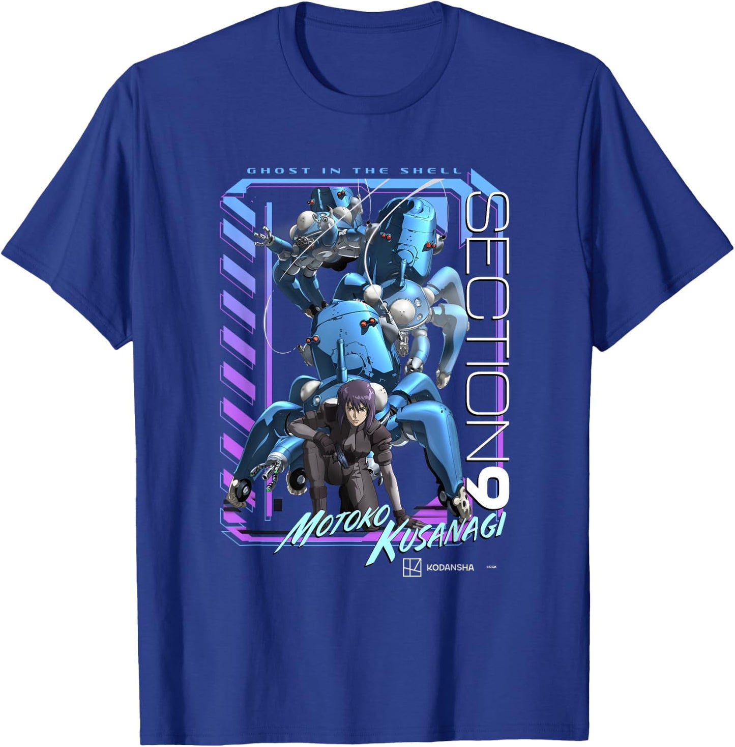 Ghost in the Shell: Stand Alone Complex Neon Section 9 T-Shirt - T-Shirt | Royal