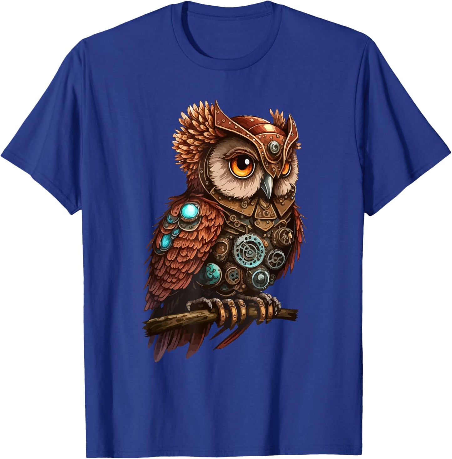 Steampunk Owl Steam Punk Owl Bird Vintage T-Shirt - T-Shirt | Royal