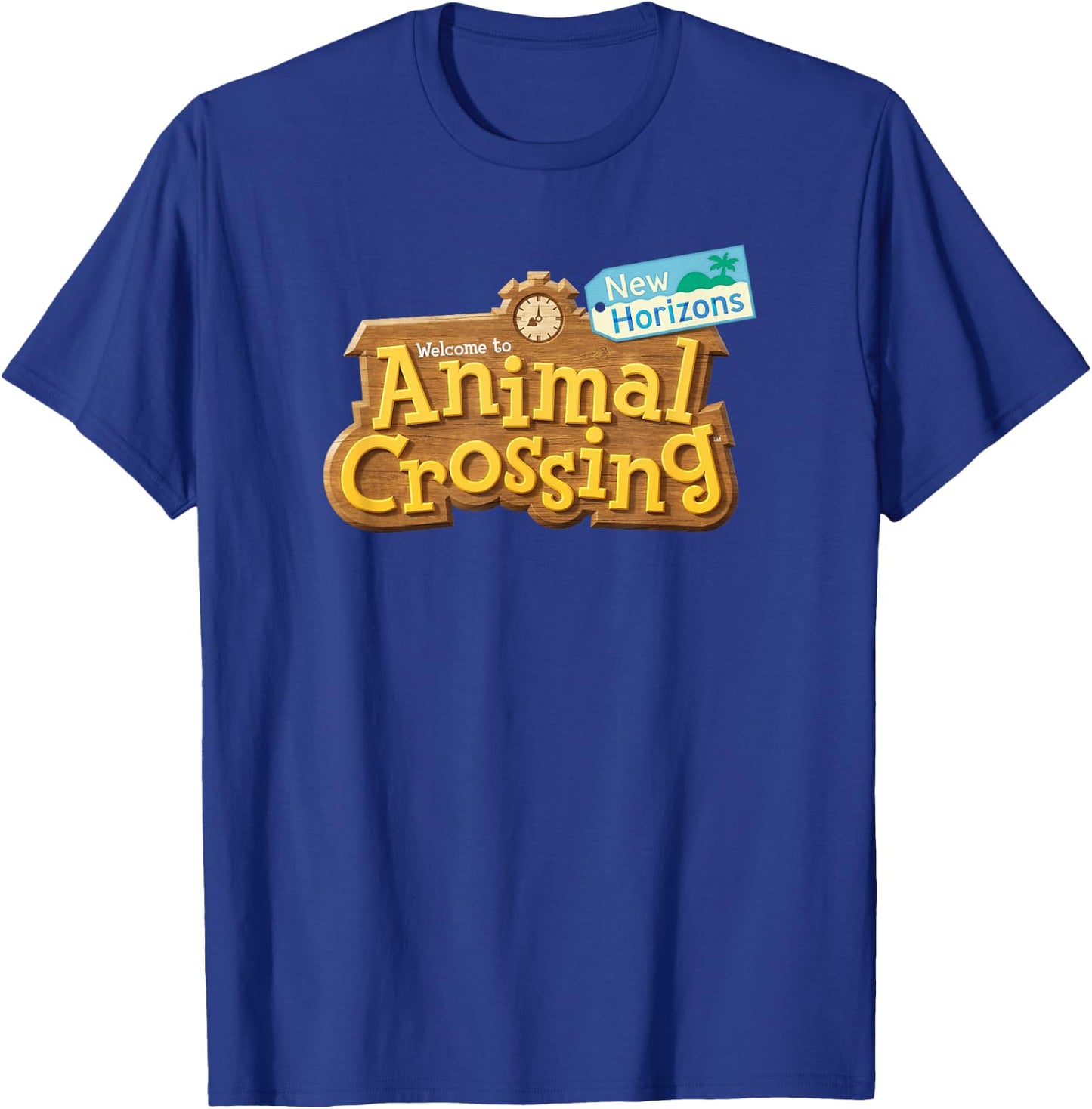 Animal Crossing: New Horizons Welcome Sign Front Logo T-Shirt - T-Shirt | Royal