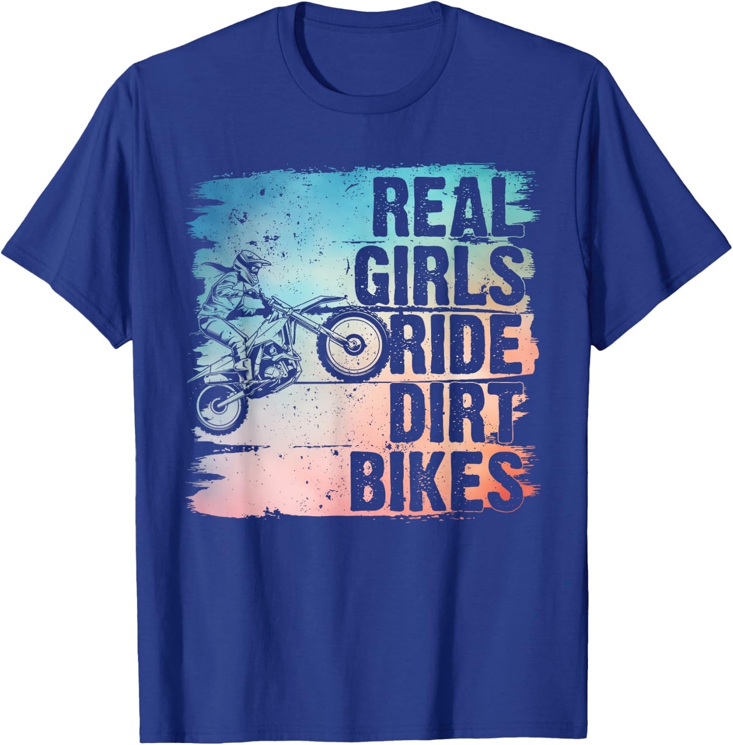 Cool Dirt Bike Girls Motocross Biker Racer Sport T-Shirt - T-Shirt | Royal
