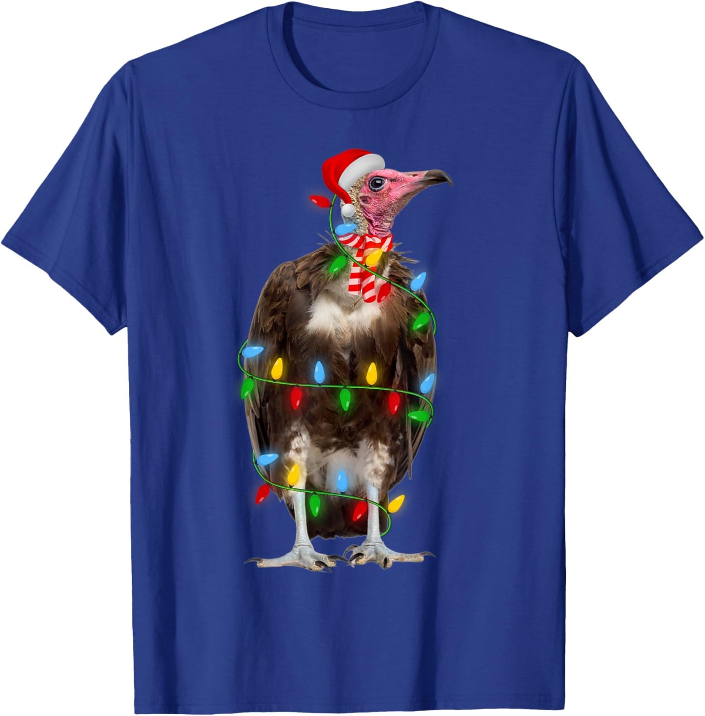 Vulture Bird Xmas Lighting Holiday Santa Vulture Christmas T-Shirt - T-Shirt | Royal
