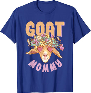 Goat Mommy Owner Lover Pet Animal Mom Mother Mama Mother's T-Shirt - T-Shirt | Royal