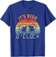 It's Beer O'clock Beer Time Drinkers Funny Retro Vintage T-Shirt - T-Shirt | Royal