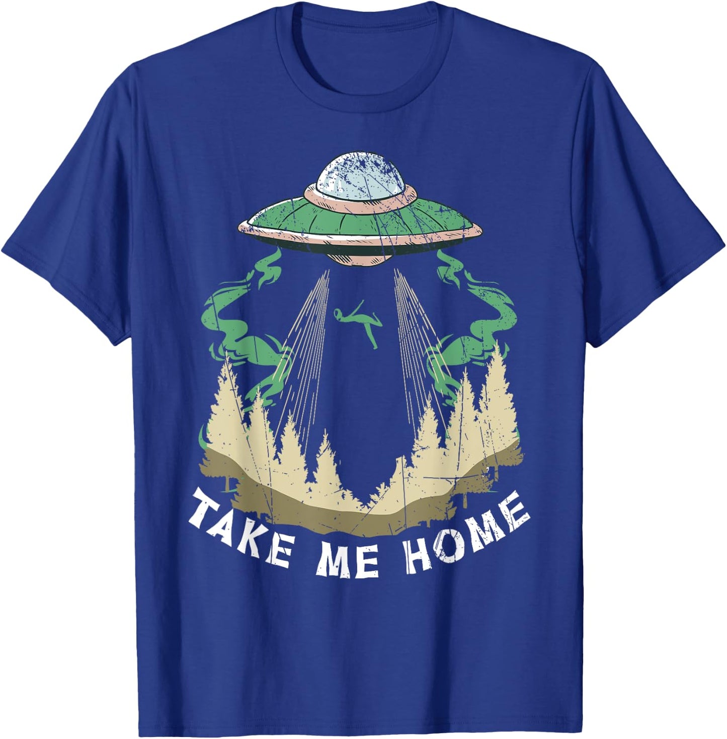 Space Alien Ufo Alien Head Tie Dye Peace T-Shirt - T-Shirt | Royal