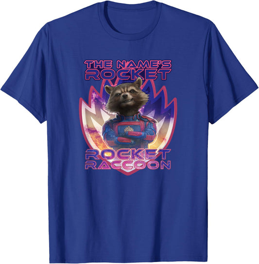 Marvel Guardians of The Galaxy 3 The Name’s Rocket Raccoon T-Shirt - T-Shirt | Royal