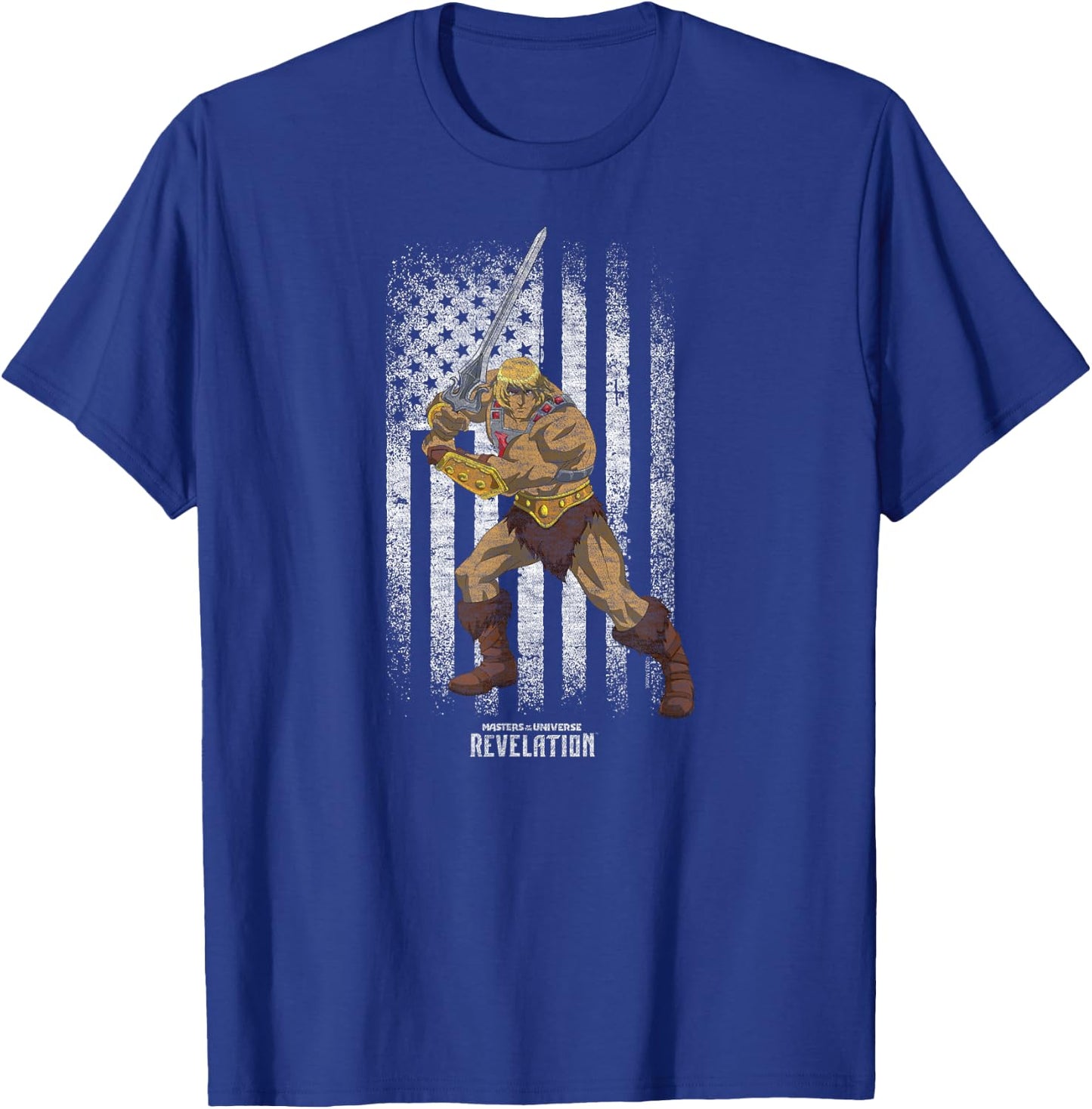 Masters of The Universe - He-Man Distressed Flag T-Shirt - T-Shirt | Royal
