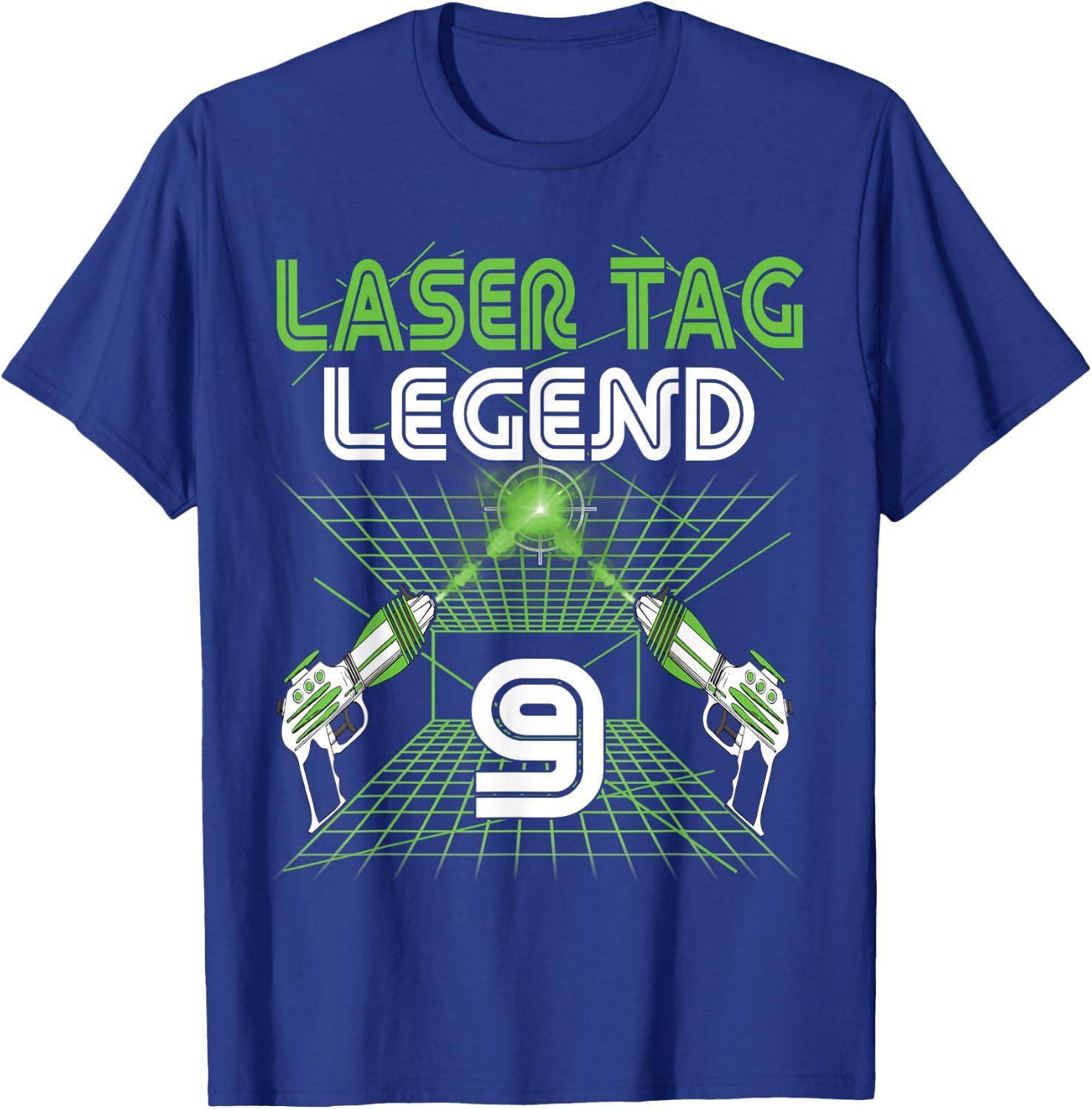 Lasertag Birthday Party - laser tag 9 years birthday T-Shirt - T-Shirt | Royal