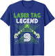 Lasertag Birthday Party - laser tag 9 years birthday T-Shirt - T-Shirt | Royal