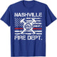 Nashville Tennessee Fire Department Thin Red Line Fireman T-Shirt - T-Shirt | Royal