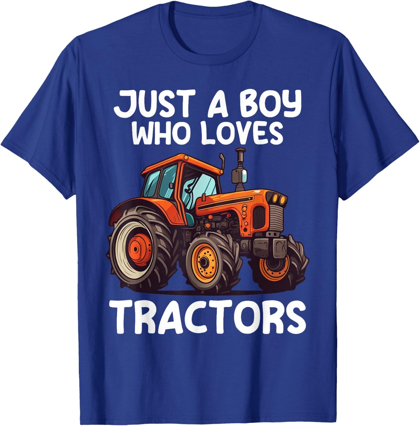 Just a Boy Who Loves Tractors For Toddler Boys Farmer Farm T-Shirt - T-Shirt | Royal