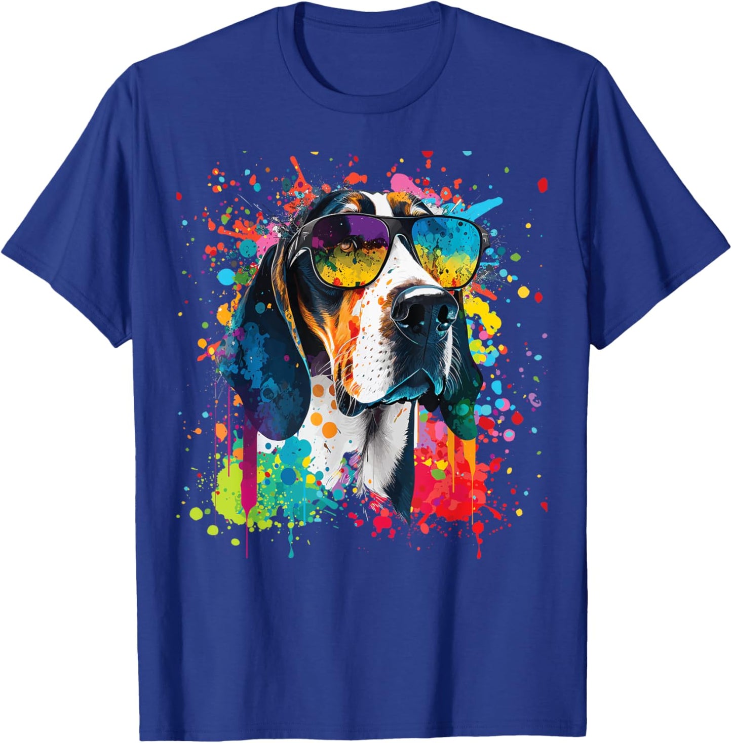Treeing Walker Coonhound, Colorful Treeing Walker Coonhound T-Shirt - T-Shirt | Royal