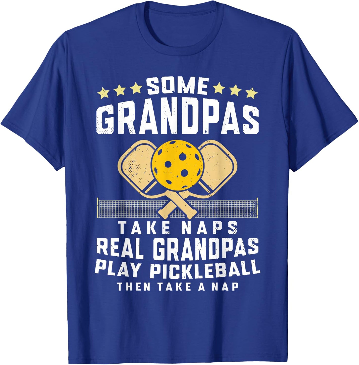 Pickleball Design Grandpa Funny Pickleball Player T-Shirt - T-Shirt | Royal