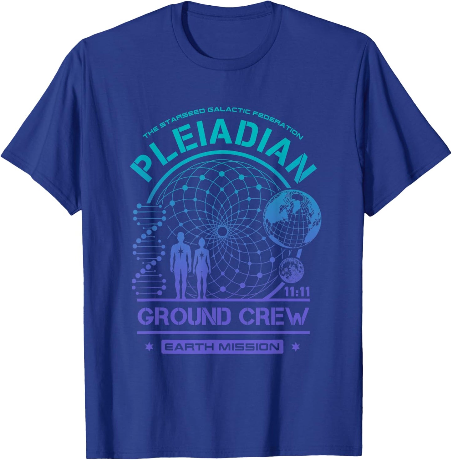 Pleiadian Starseed Earth Mission Ground Crew T-Shirt - T-Shirt | Royal