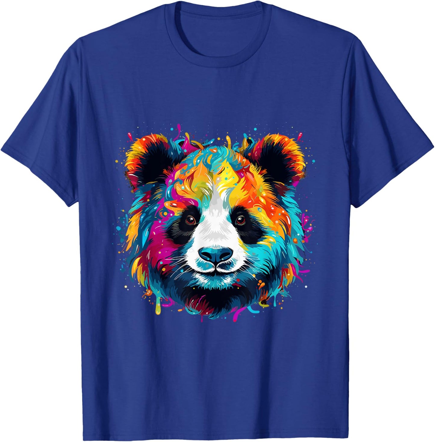 Rainbow Panda Head Brilliant Unleashed Cute Panda T-Shirt - T-Shirt | Royal