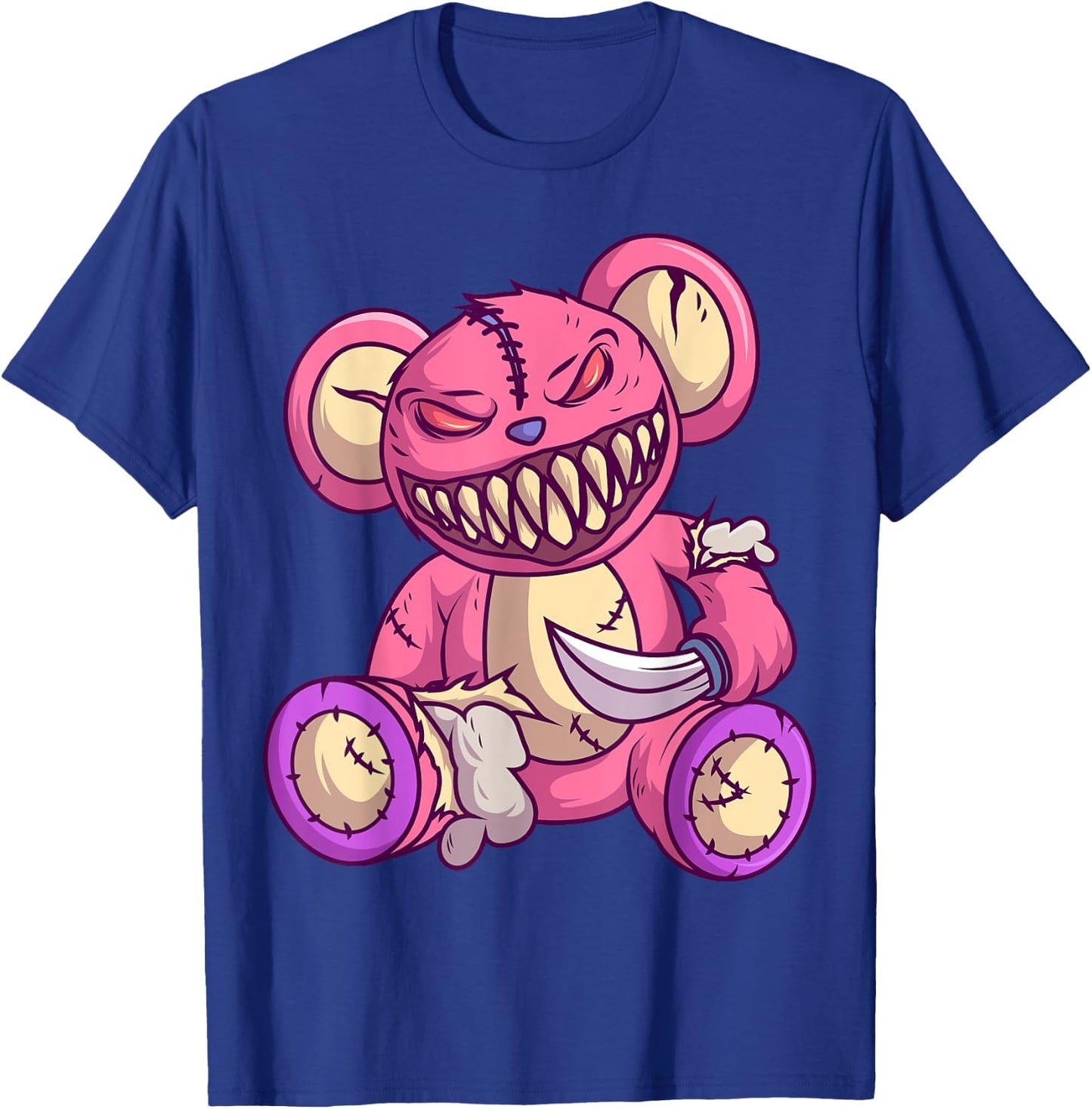 Kawaii Pastel Goth Teddy Bear Gothic Occult Voodoo Halloween T-Shirt - T-Shirt | Royal