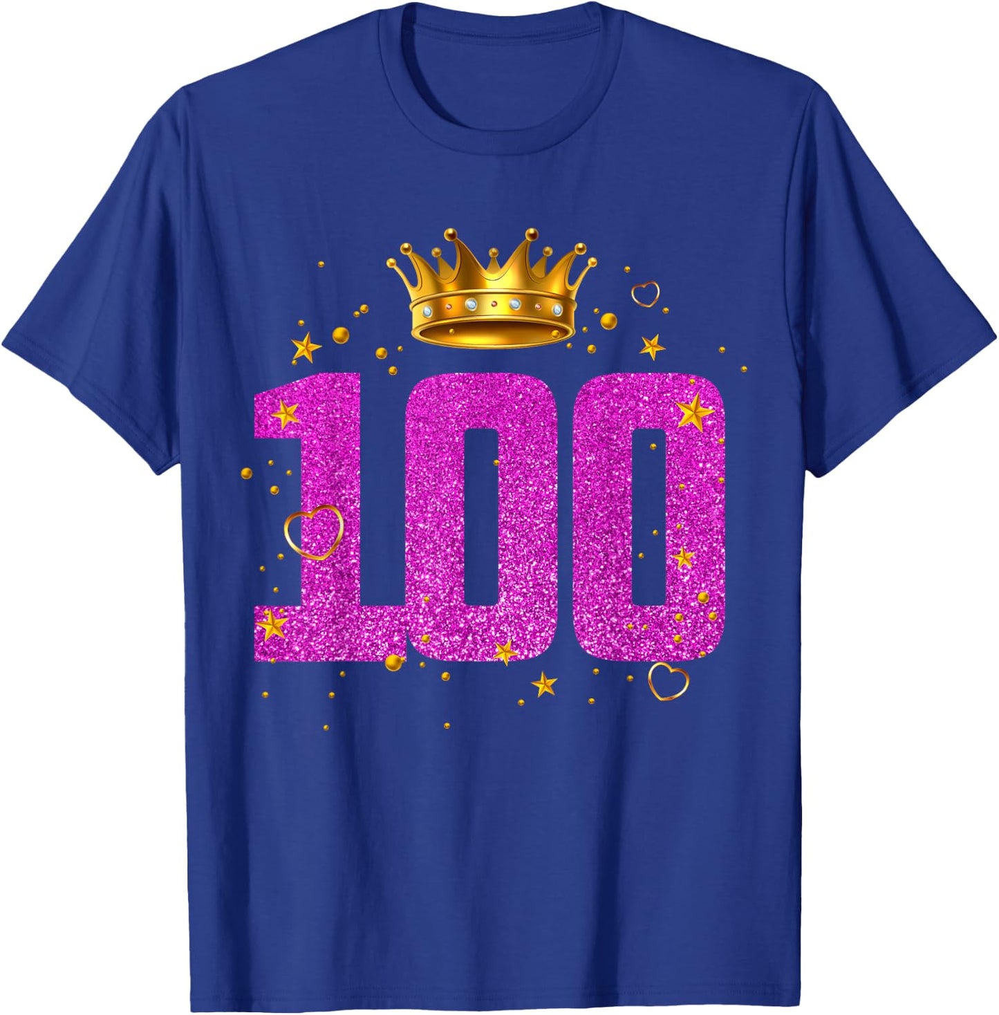 100 Year Old Birthday Crown 100th B-Day Crew Party Friends T-Shirt - T-Shirt | Royal
