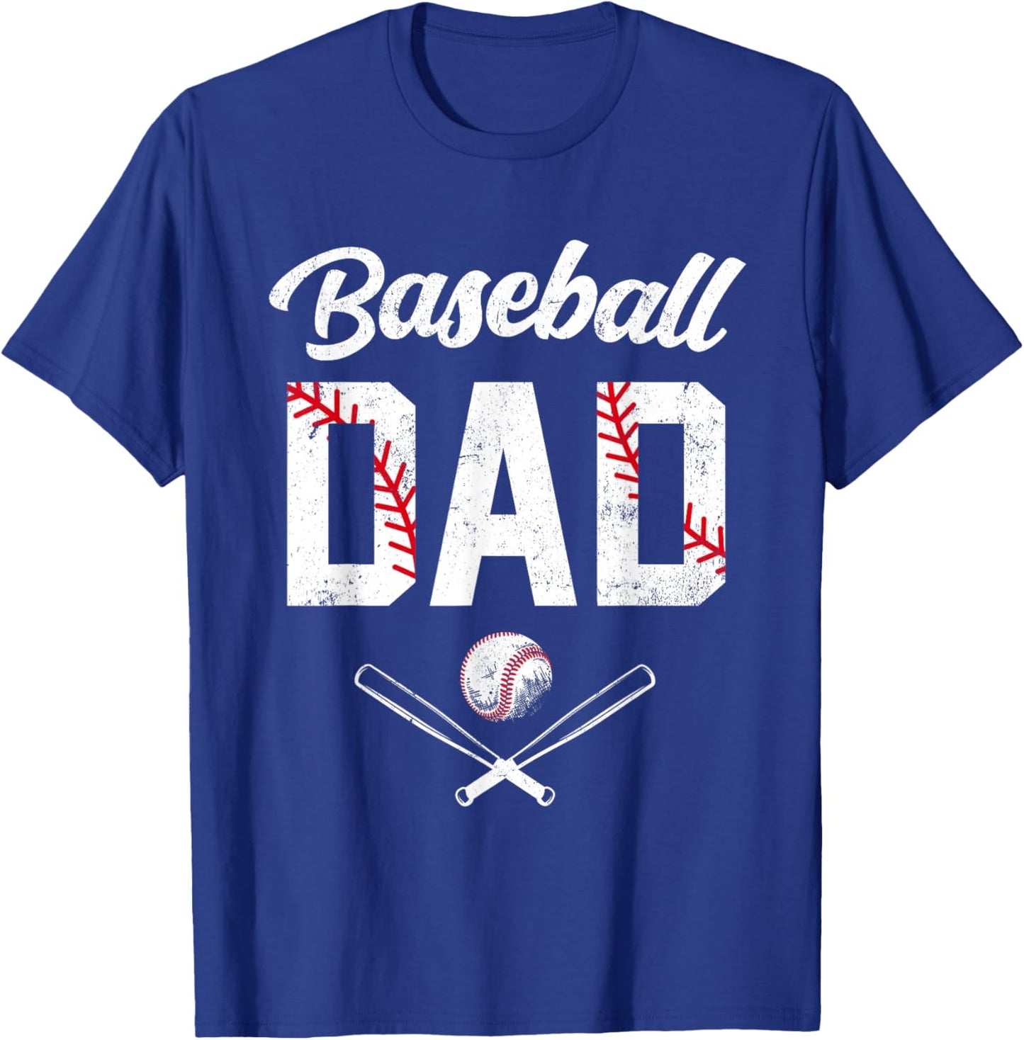 Baseball Dad Happy Fathers Day Shirts Wife Daughter T-Shirt - T-Shirt | Royal