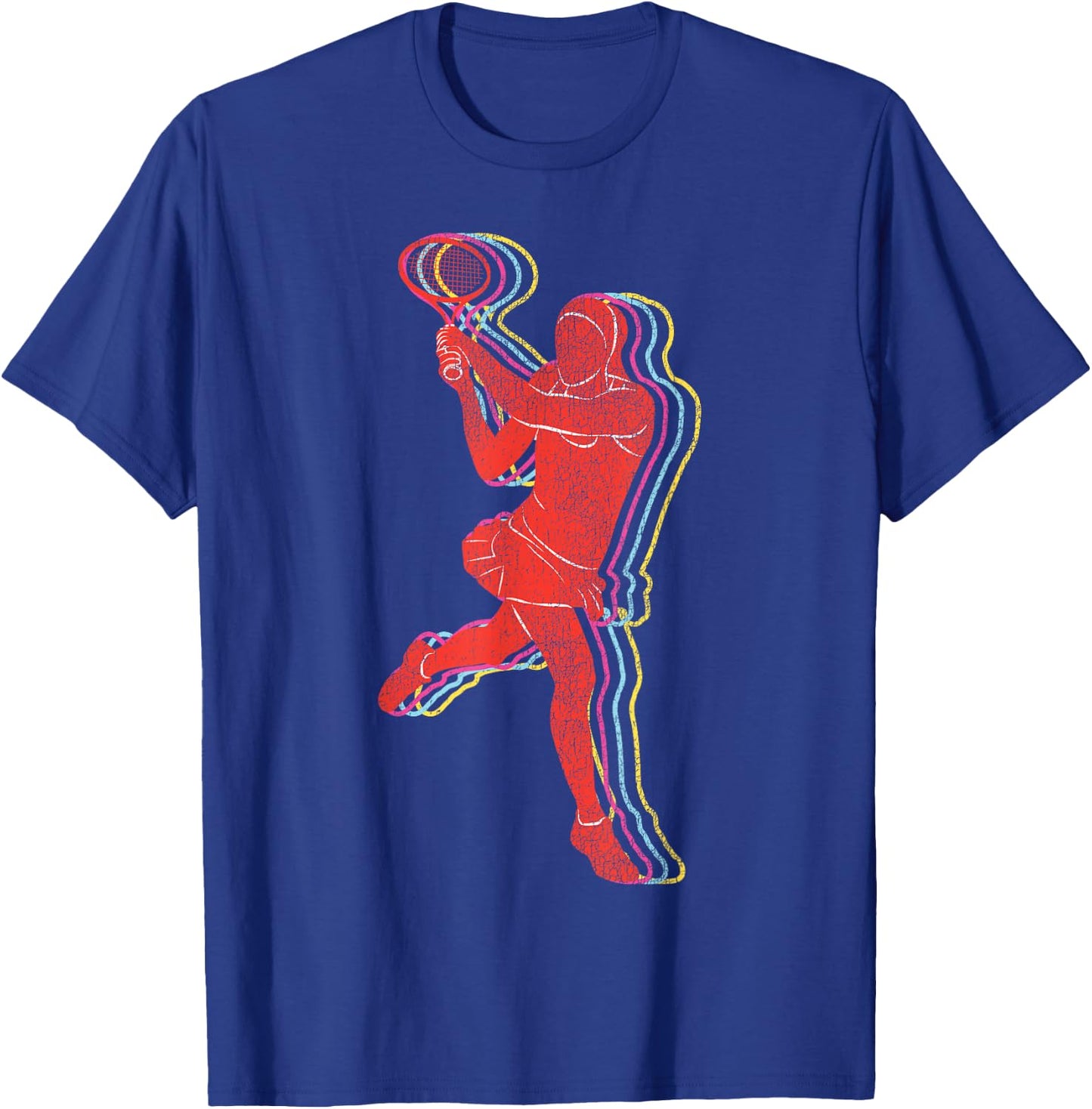 Funny Tennis Player Racket Retro Vintage T-Shirt - T-Shirt | Royal