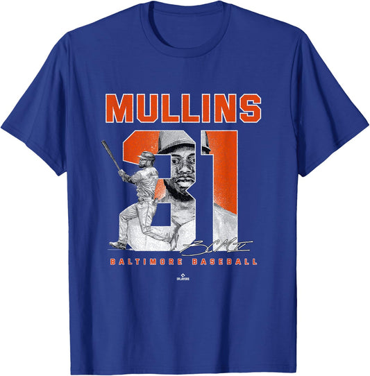 Number and Portrait Cedric Mullins Baltimore MLBPA T-Shirt - T-Shirt | Royal