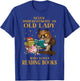 Never Underestimate An Old Lady Who Loves Reading Book Owl T-Shirt - T-Shirt | Royal
