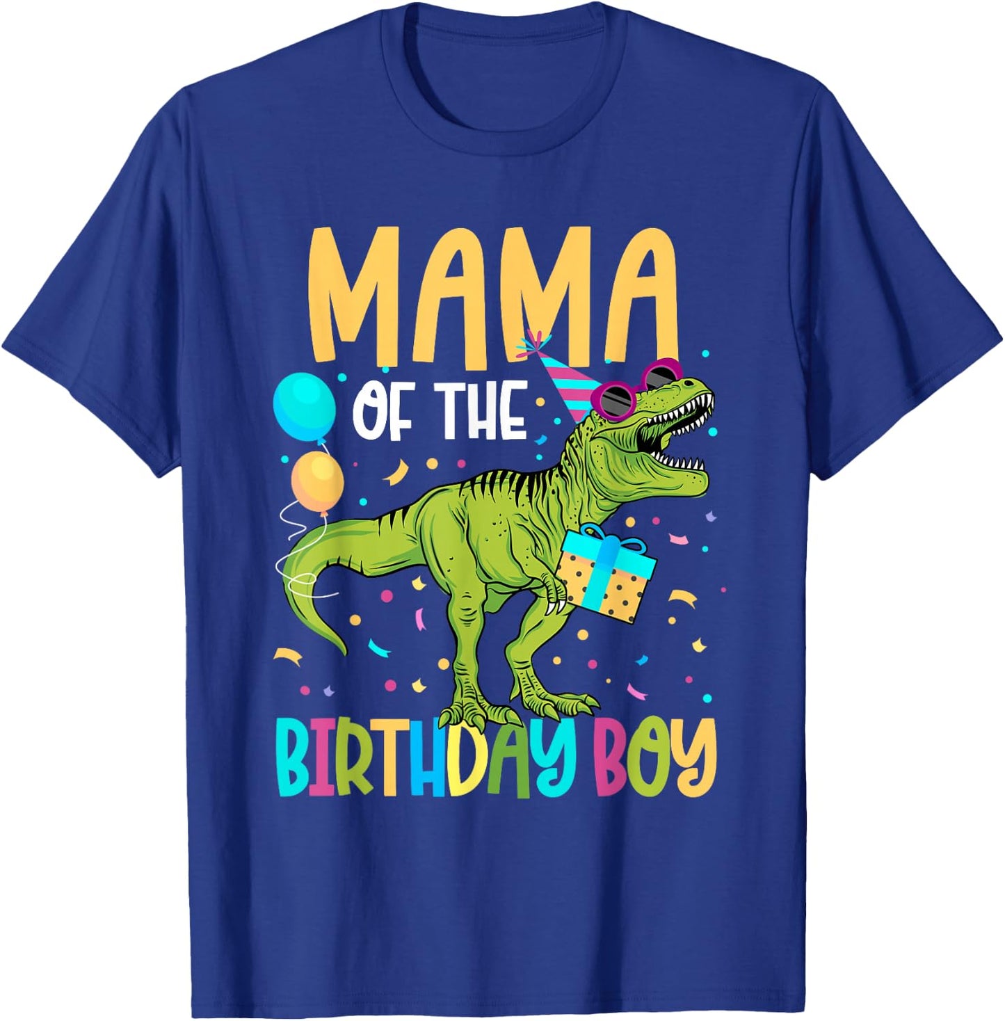 Mama of The Birthday Boy Family Matching Dinosaur Squad T-Shirt - T-Shirt | Royal