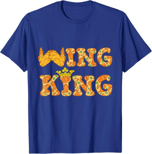 Wing King Funny Chicken Wing BBQ Food Lover T-Shirt - T-Shirt | Royal