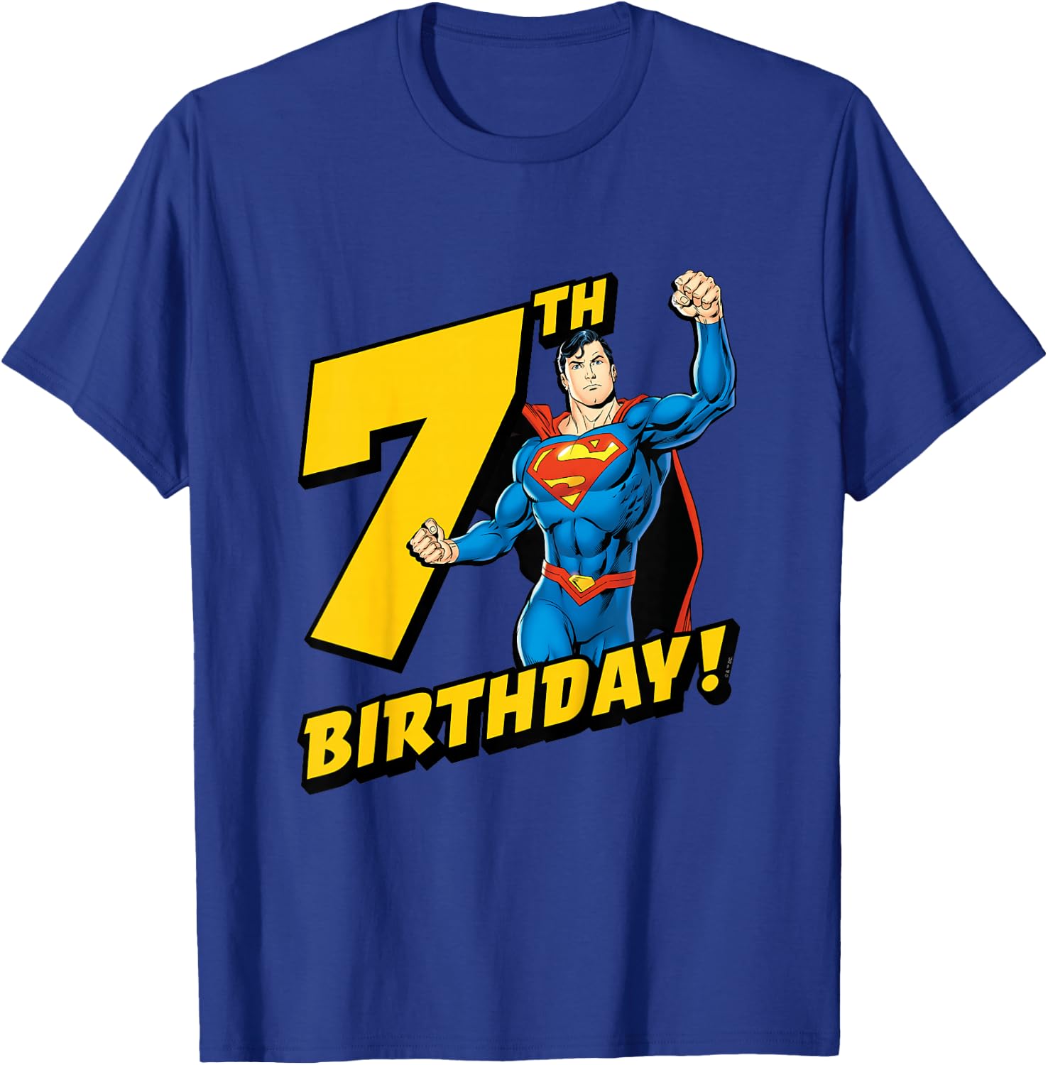 Kids Superman 7th Birthday T-Shirt - T-Shirt | Royal