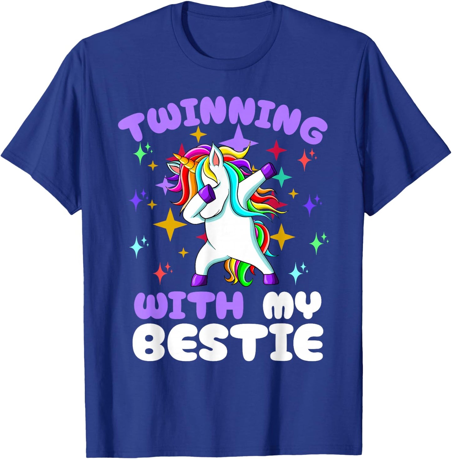 Twinning Unicorn Bestie Spirit Week Twin Day Best Friend T-Shirt - T-Shirt | Royal