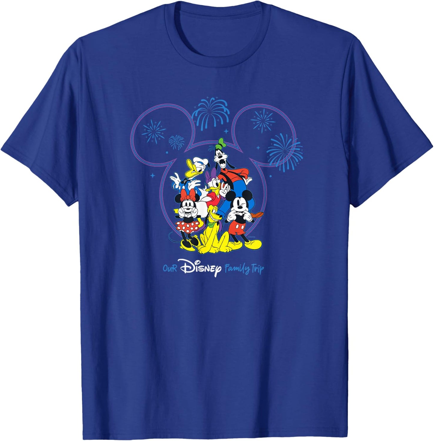 Disney Mickey and Friends Fireworks Our Disney Family Trip T-Shirt - T-Shirt | Royal