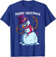 Merry Creepmas Snowman Scary Christmas Evil Monster Xmas T-Shirt - T-Shirt | Royal