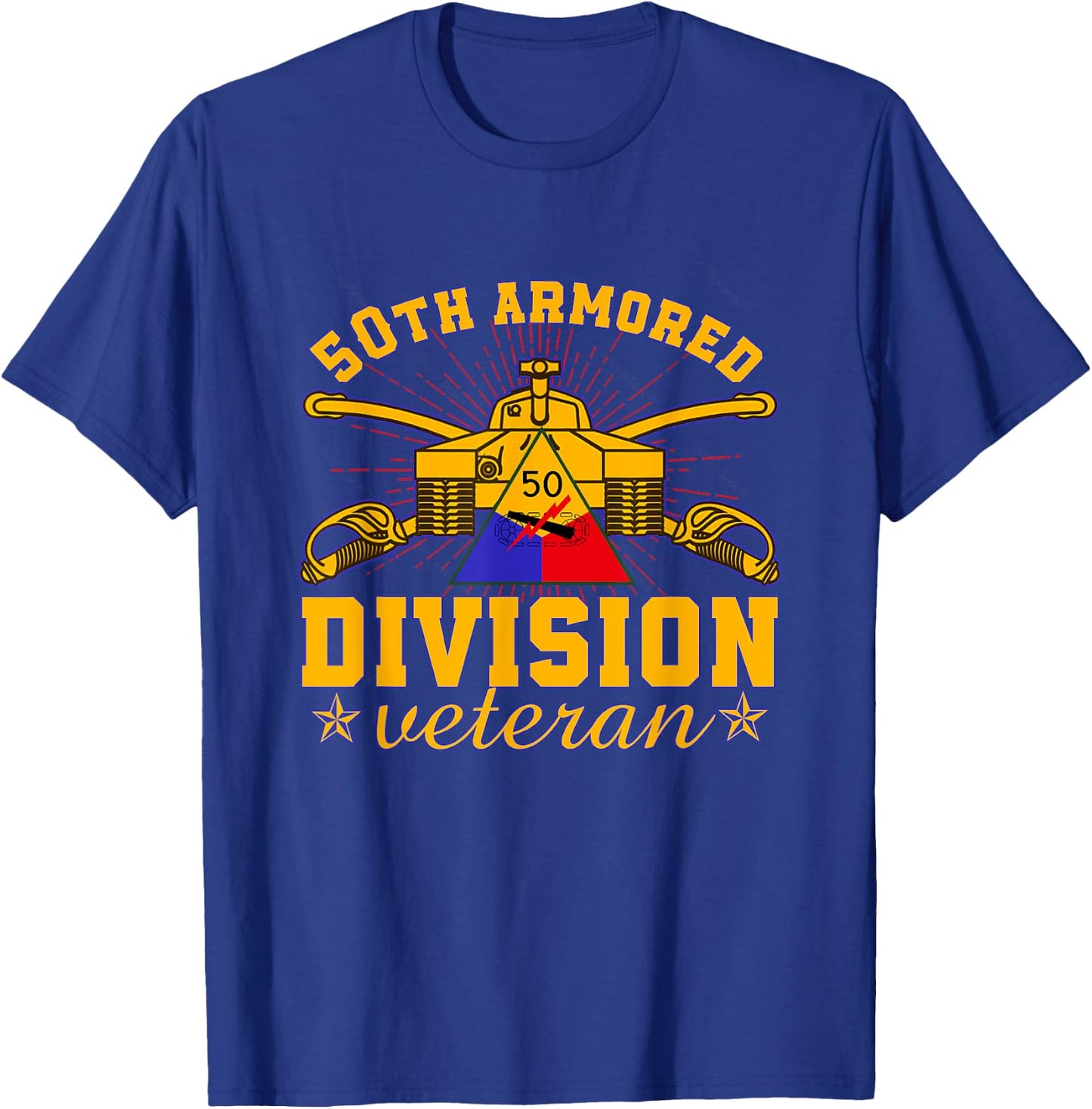 50th Armored Division Veteran Jersey Blues T-Shirt - T-Shirt | Royal