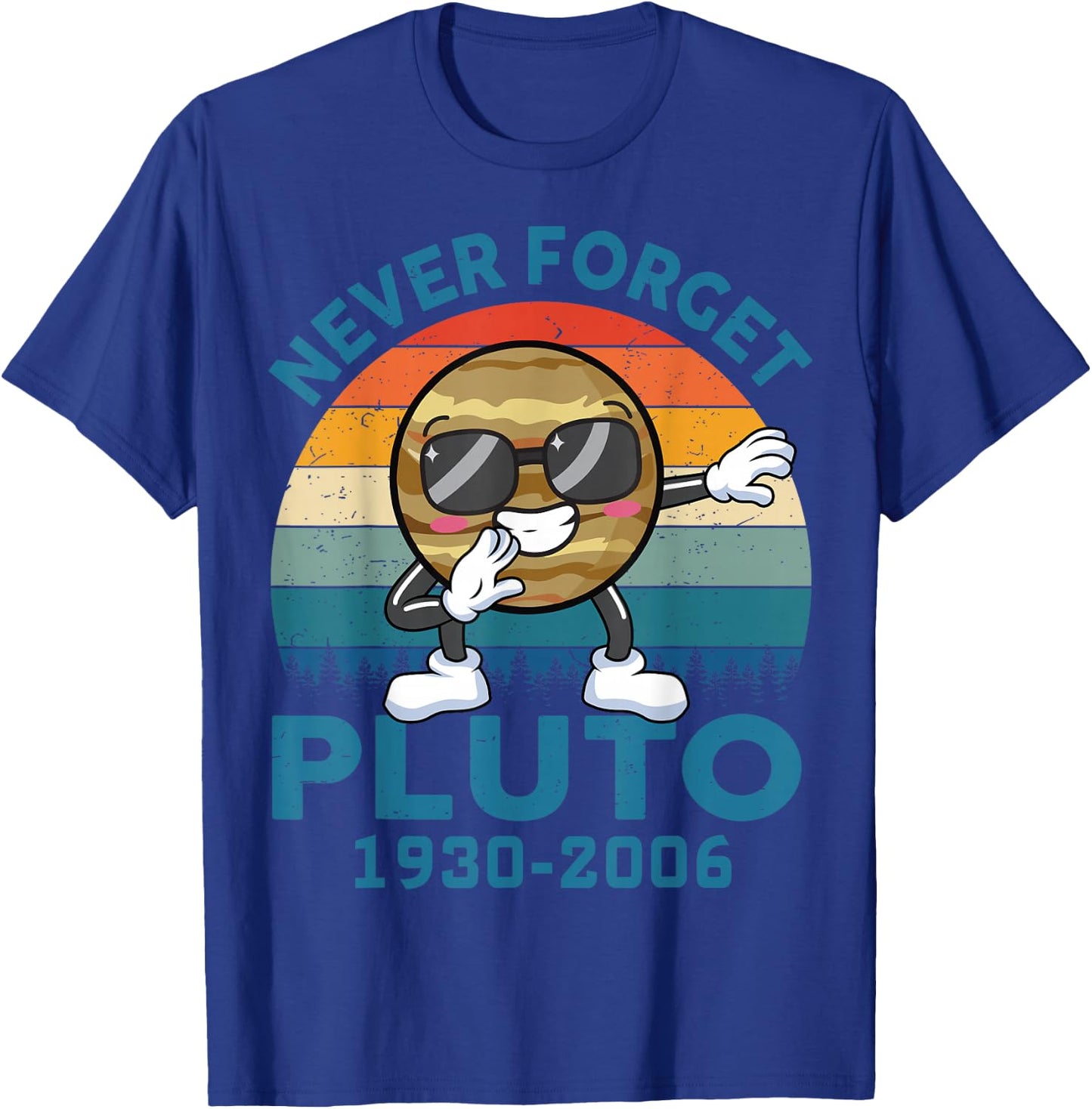 Kids Pluto Never Forget 1930 - 2006 Astronomy Space Science T-Shirt - T-Shirt | Royal
