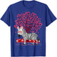 Zebra Lover Heart Tree Zebra Valentine's Day T-Shirt - T-Shirt | Royal