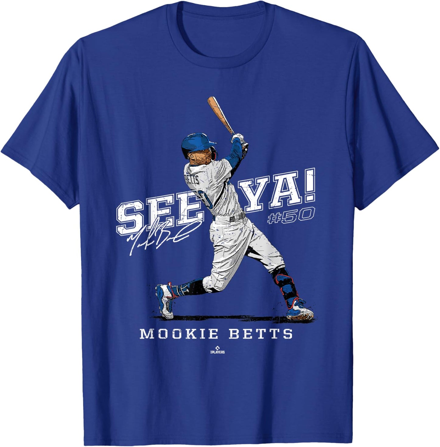 See Ya! Mookie Betts Los Angeles MLBPA T-Shirt - T-Shirt | Royal