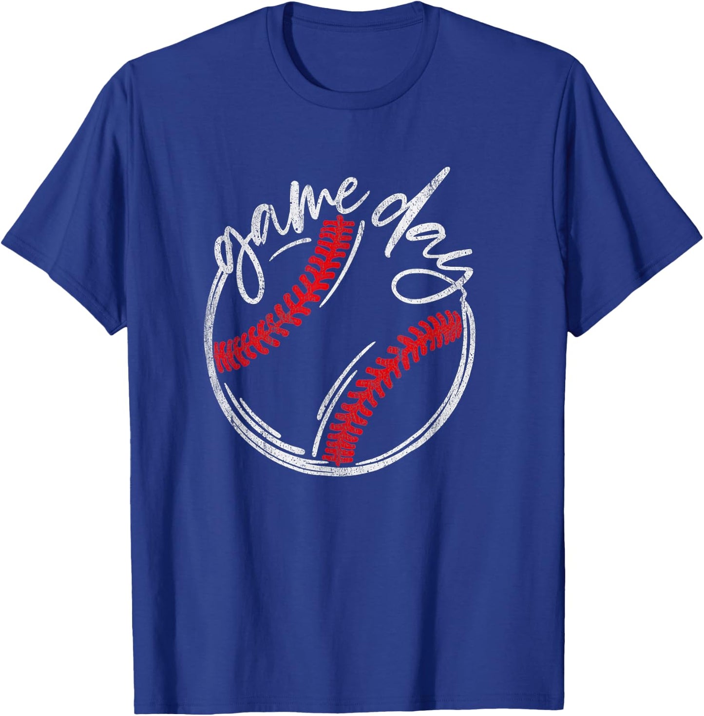 Game Day Baseball Funny Baseball Lovers Softball Life Mom T-Shirt - T-Shirt | Royal