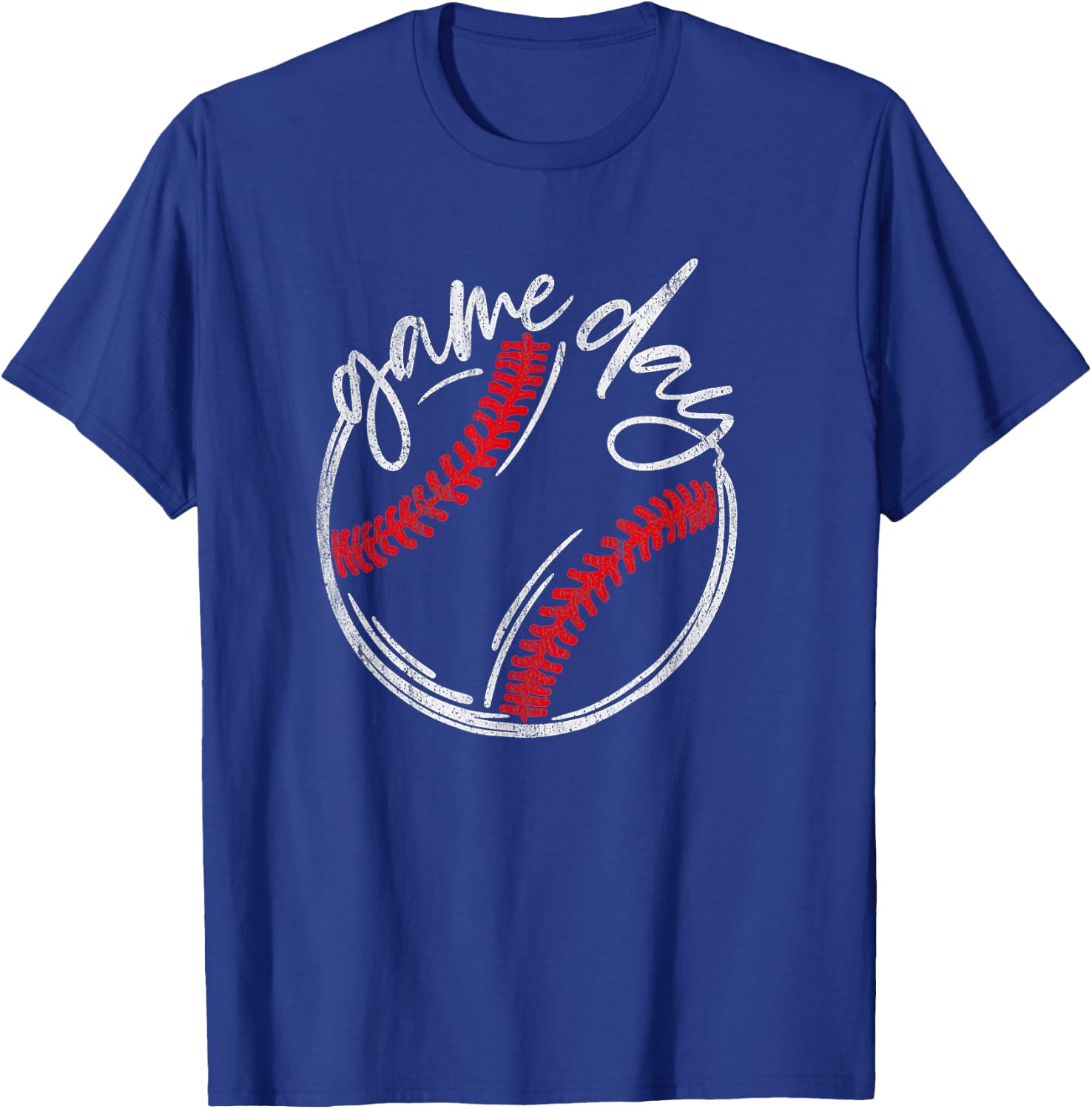 Game Day Baseball Funny Baseball Lovers Softball Life Mom T-Shirt - T-Shirt | Royal