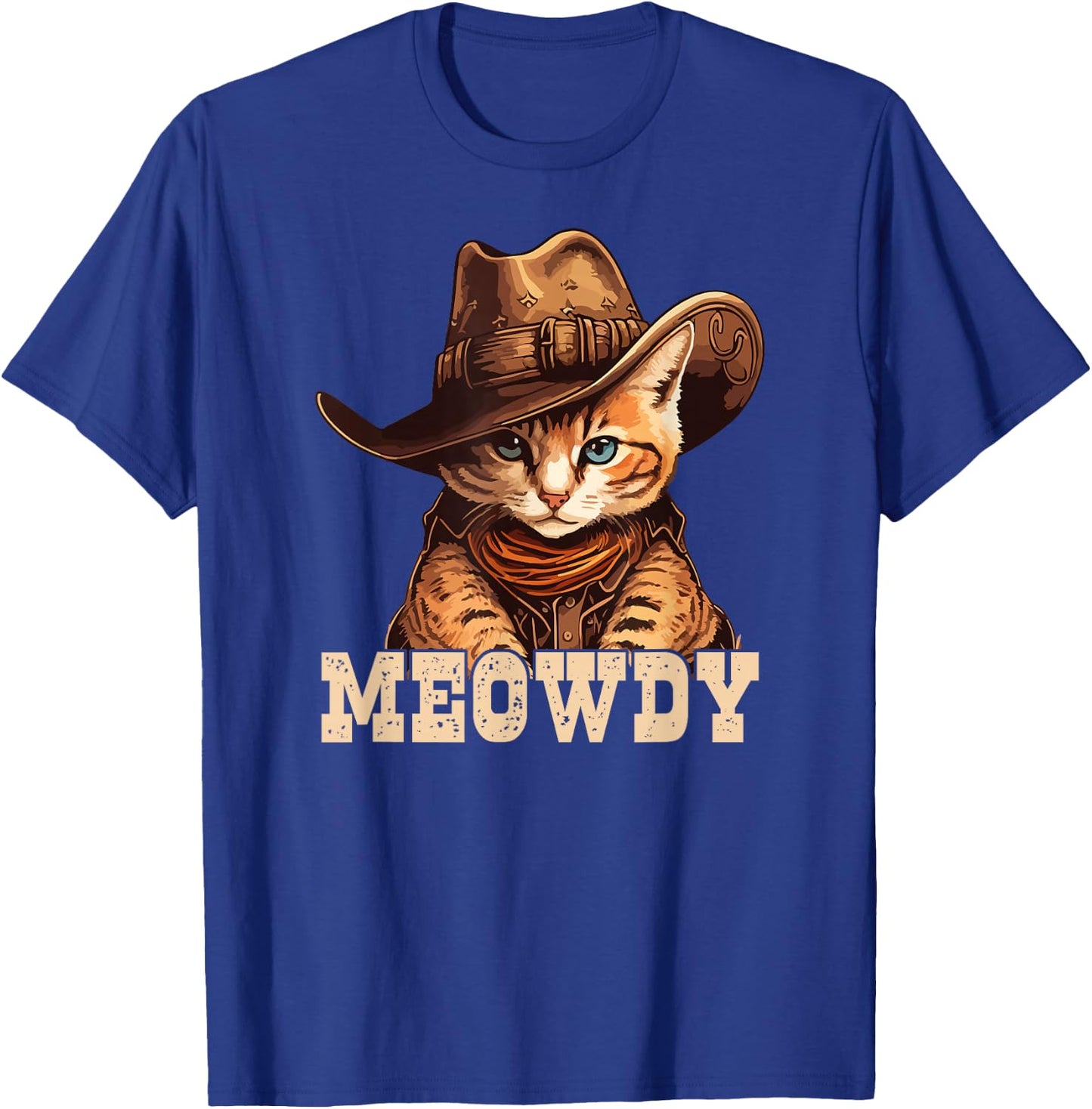 Cowboy Cat Meowdy T-Shirt - T-Shirt | Royal