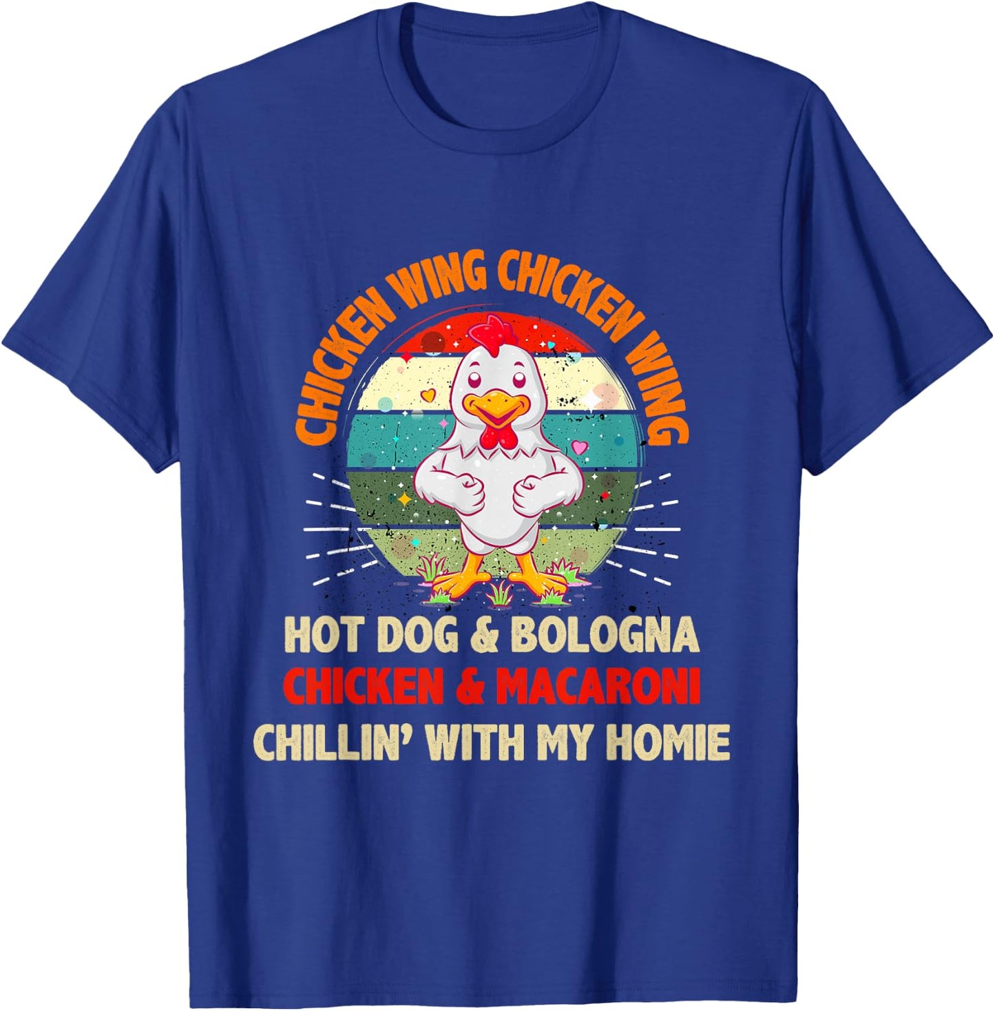 Kids Chicken Wing Chicken Wing Hot Dog and Bologna Toddlers T-Shirt - T-Shirt | Royal